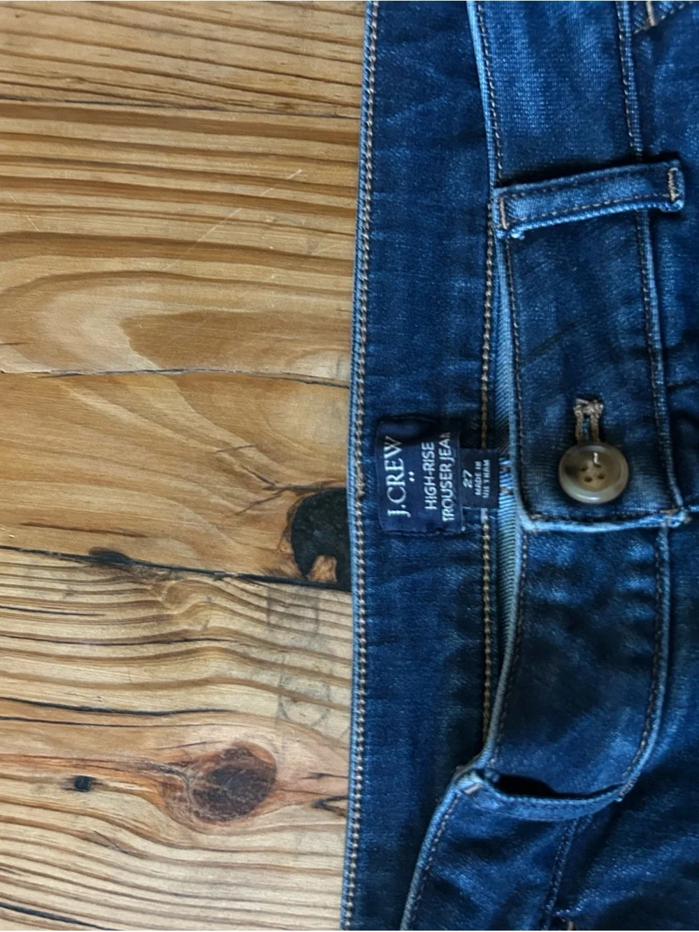 J. Crew Relaxed Wide-Leg Jeans in Indigo Blue